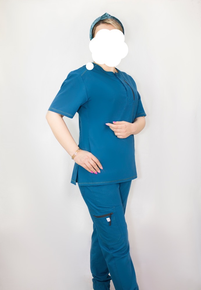 اسکراب ست دستیار پزشکی زنانه مدل فخر جنس لاکراکش